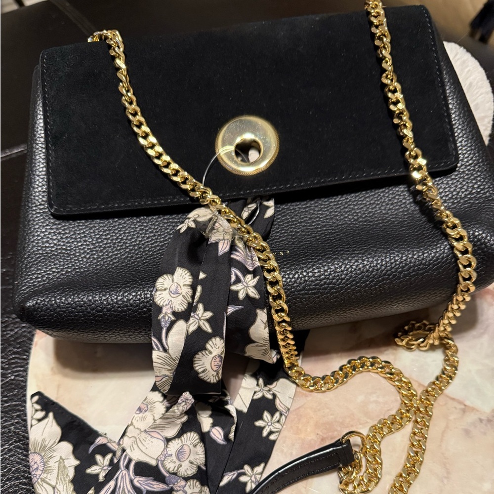 NWT BLACK TED BAKER Grain leather CROSSBODY PURSE